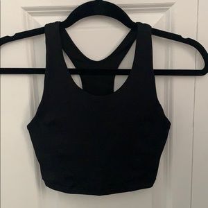 Lululemon Black Longline Sports Bra/Cropped Top
